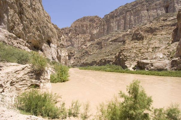 The Rio Grande's entrance to Boquillas Canyon.