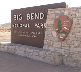 Sign for Big Bend National Park.